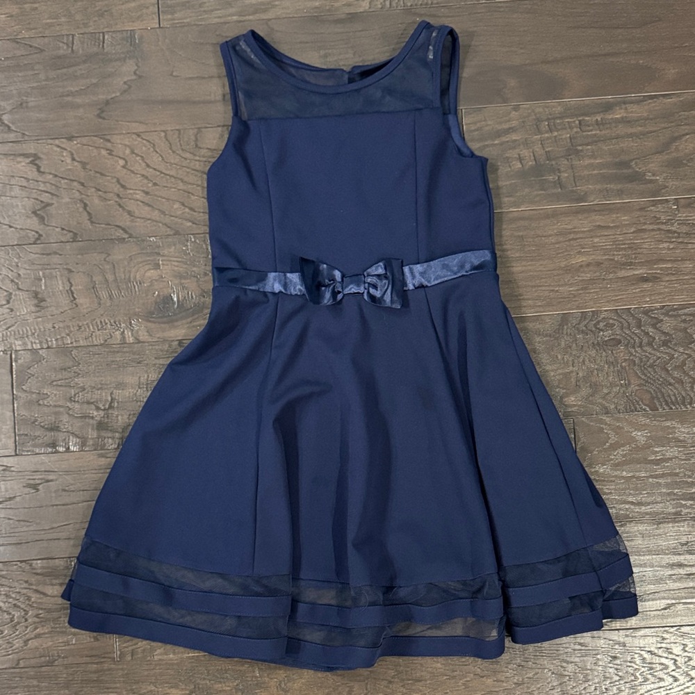 Calvin Klein Navy Blue Formal Girls Dress NWT